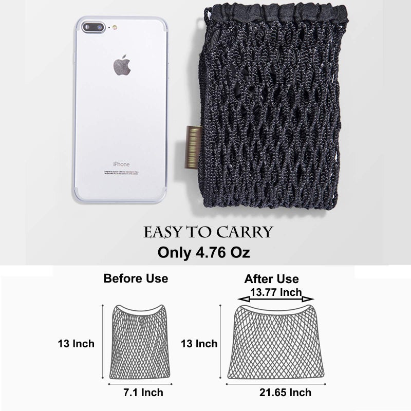 Aphbrada Universal Baby Stroller Organizer Polyester Net Mesh Storage Bag with Extra Large Storage Space, Non-Slip and Adjustable Stroller Accessories for Carrying Diaper Toys and Snacks (Black) - Image 3